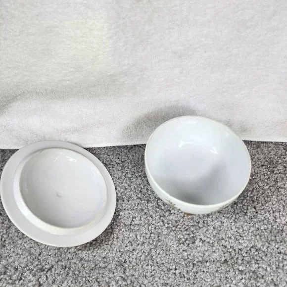 50th Anniversary Dish Trinket Box Candy Dish Lefton China Hand painted Japan - Picture 15 of 16